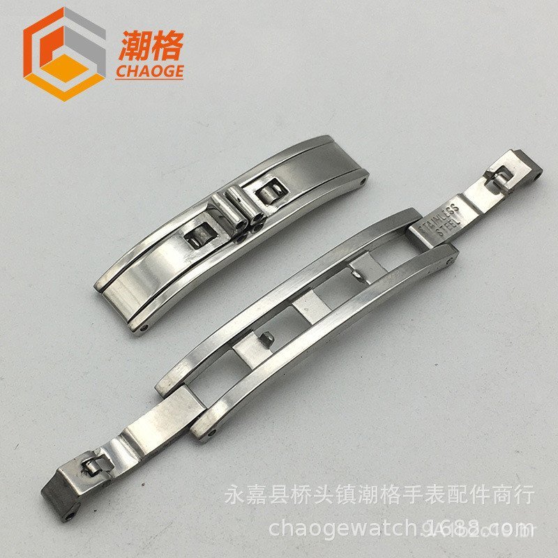 Fecho dobrável com desconto, fivela de relógio em aço inoxidável, fivela sólida para pulseira de relógio, para homens e 