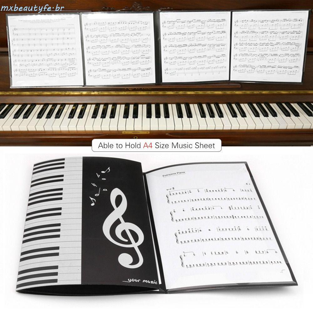 Suporte De Partitura Musical MXBEAUTYFE , Modificação De Escrita De 4 Páginas , Pasta De Música Expandida De Piano Taman