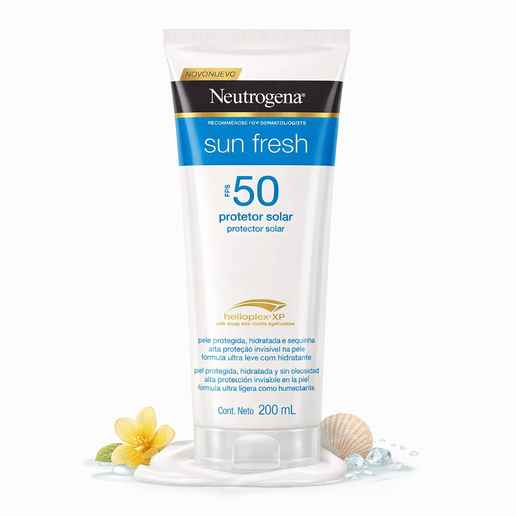 Protetor Solar Corporal Loção FPS 50 Neutrogena Sun Fresh 200ml