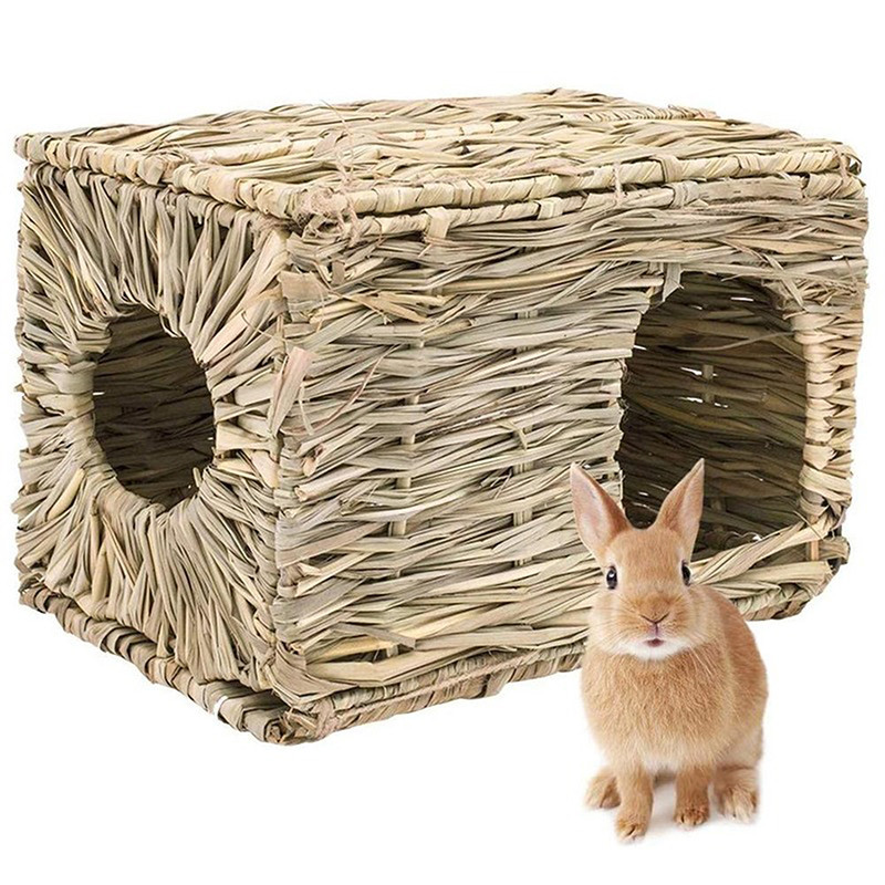2026 Novo Dobrável Tecido Coelho Gaiolas Animais De Estimação Hamster Cobaia Grama Mastigar Brinquedo Esteira Casa Cama