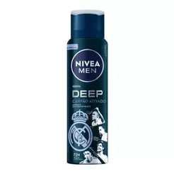 Desodorante Antitranspirante Aerossol NIVEA MEN Deep Carvão Ativado MaxxTech 150 ml