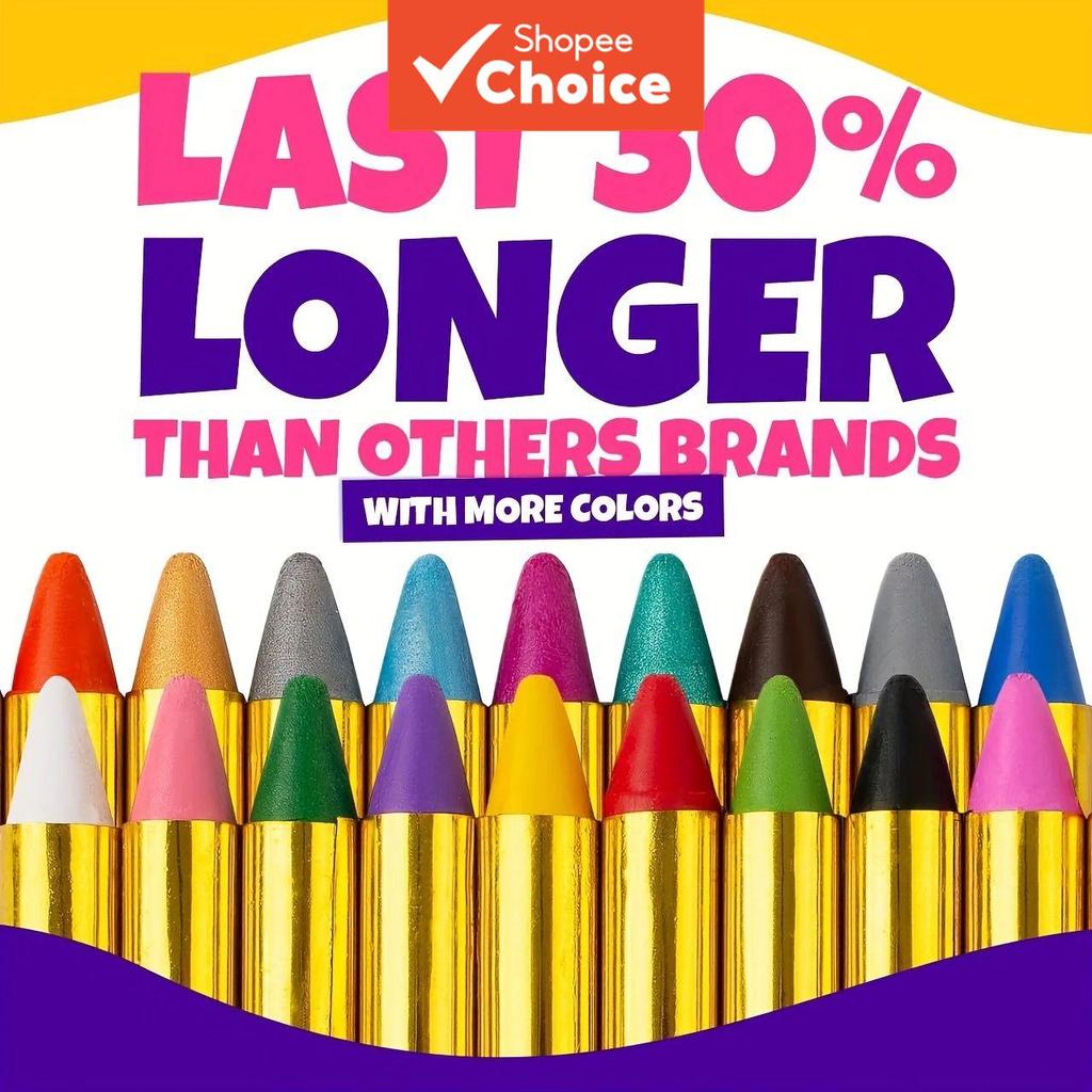 Crayon 16 Cores Conjunto Lavável Não Tóxico Maquiagem Infantil Para Festa De Páscoa E Halloween-Presente De Ano Novo