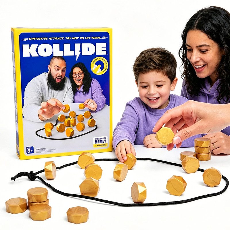 Jogo Magnético Infantil Família 20 Ímãs + Corda Brinquedo Educativo Interativo Noite em Família Game Night