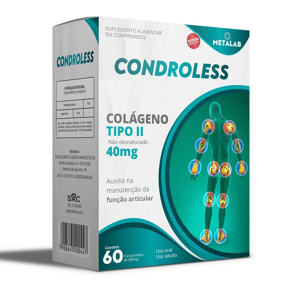 Condroless Colageno Tipo 2 40Mg Com 60 Comprimidos