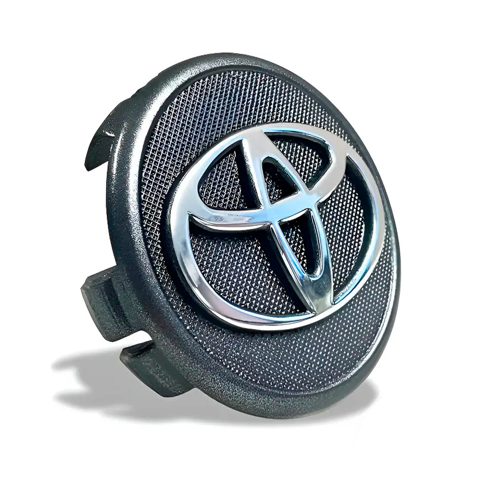 Calota Calotinha 55mm Tampa Meio Roda Toyota Corolla Etios Grafite Logo Cromado
