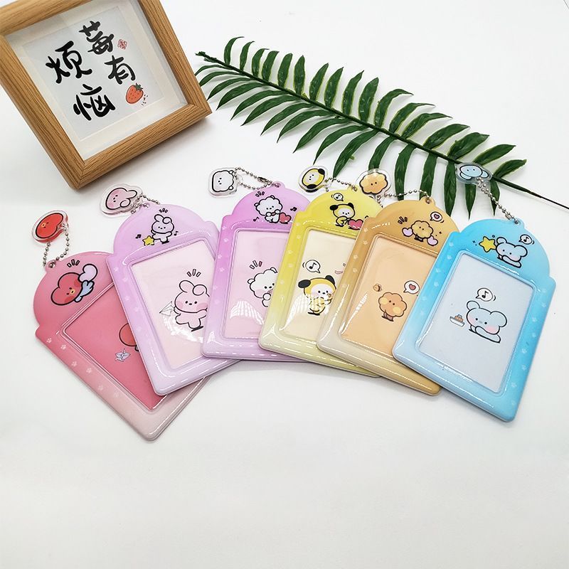 1pc Kpop Idol BTS BT21 Bonito Desenho Animado Meninos Porta-Cartões Com Foto De Animal Presentes Para Fãs