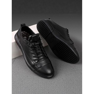 Sapatos masculinos de couro de primeira camada de couro genuíno de um Pedal sapatos casuais de couro primavera negócios 