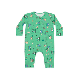 Macacão Bebê Unissex Estampado Elian Verde em Oferta na Shopee