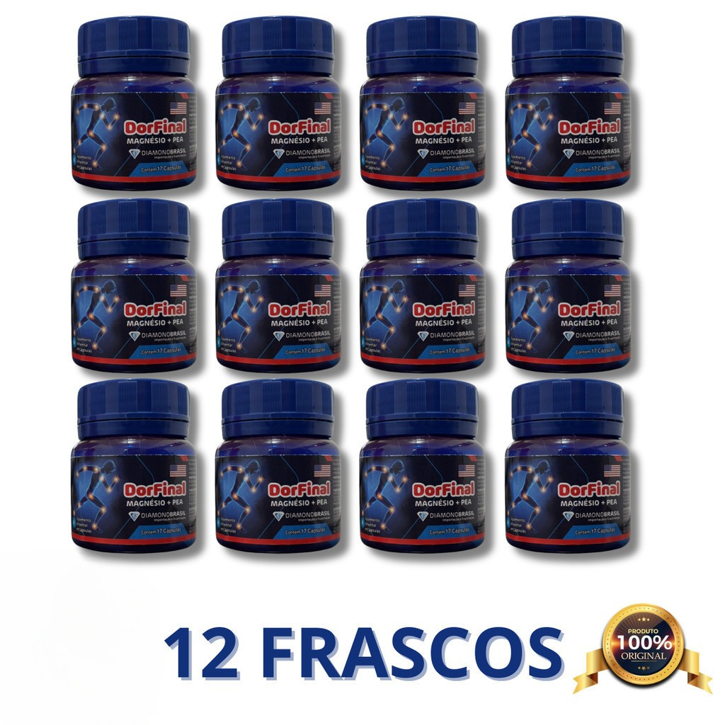 kit 12 frascos  Dor Final Pea + Magnesio Original 