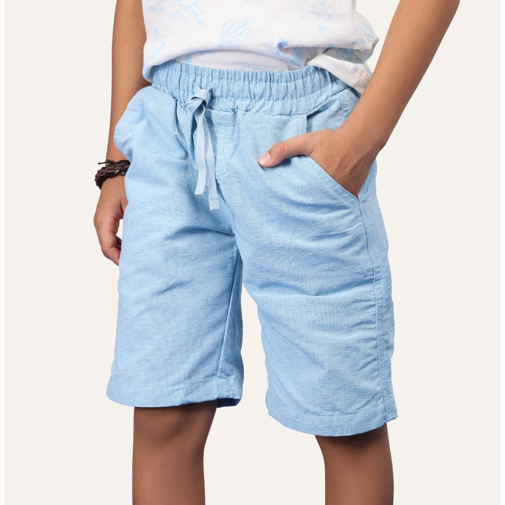 Bermuda Brim Sarja Com Elástico Infantil