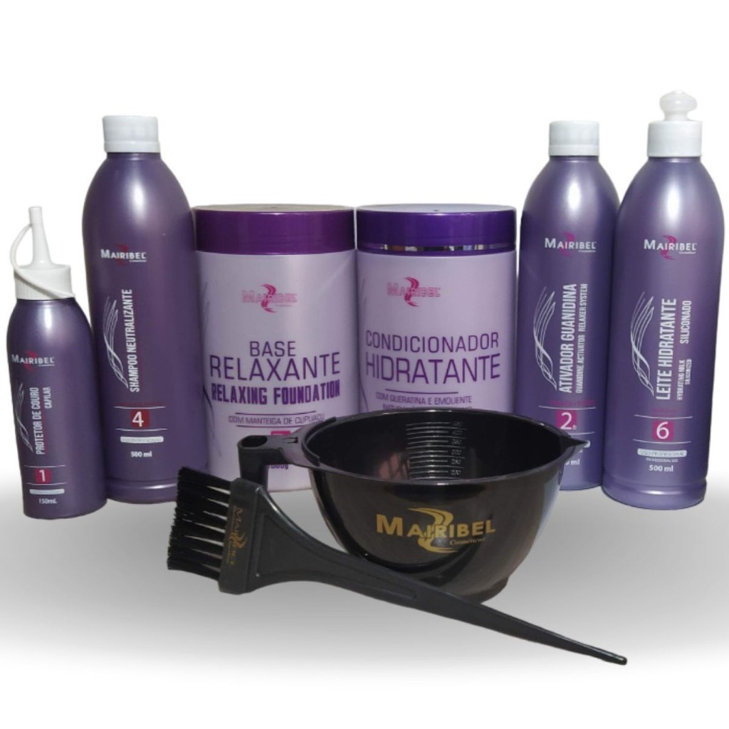 Kit Completo Relaxamento Capilar Forte Guanidina Mairibel