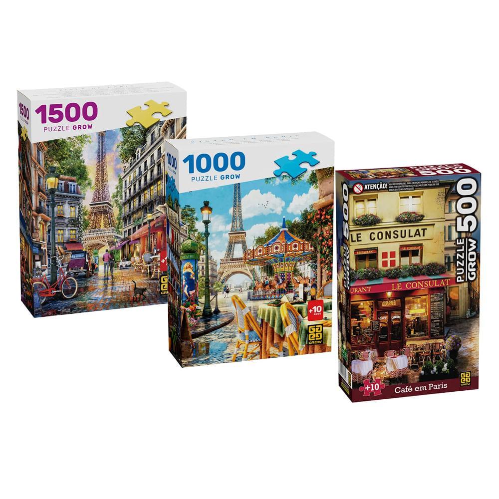 Combo Quebra-cabeças Encantos de Paris em Oferta na Shopee