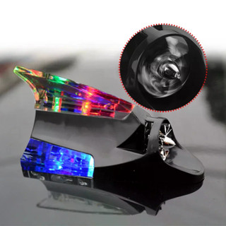 1 Pçs Decoração Do Carro Antena Barbatana De Tubarão Luz Vento Modificação Telhado Decorativa Fiação Livre Advertência s em Oferta na Shopee