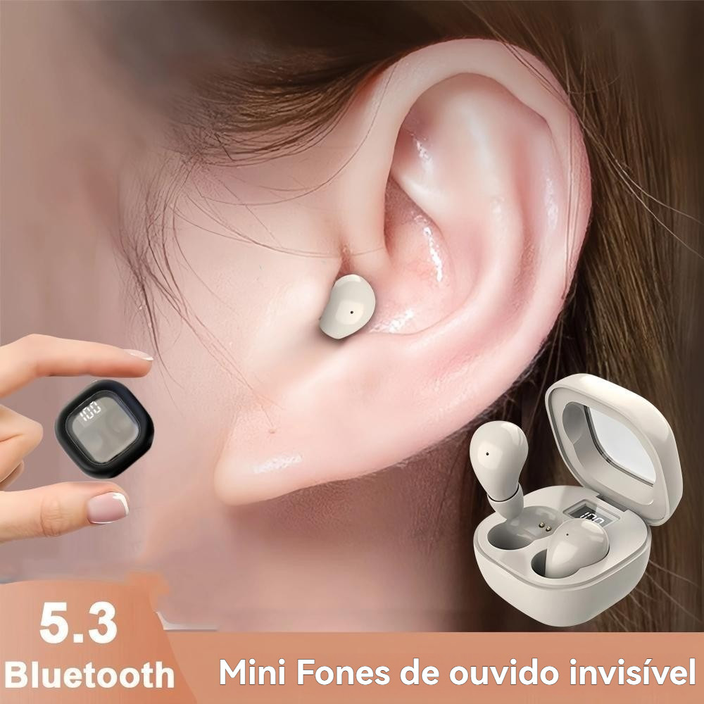 TWS Sem Fio Bluetooth Fones De Ouvido Intra-Auriculares Invisíveis Sono Com Microfone Cancelamento De Ruído De Música Al