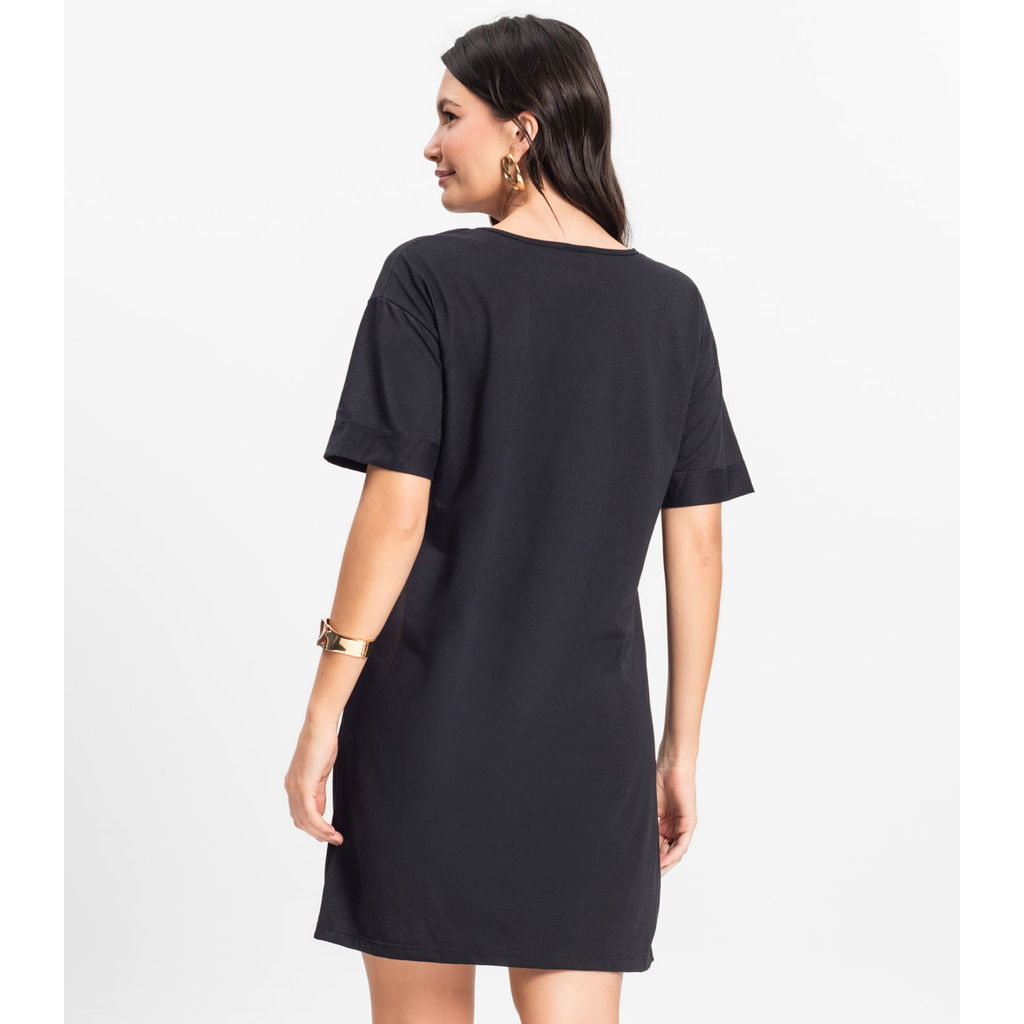 Detalhes do Camisola Feminina Lisa Select Preto