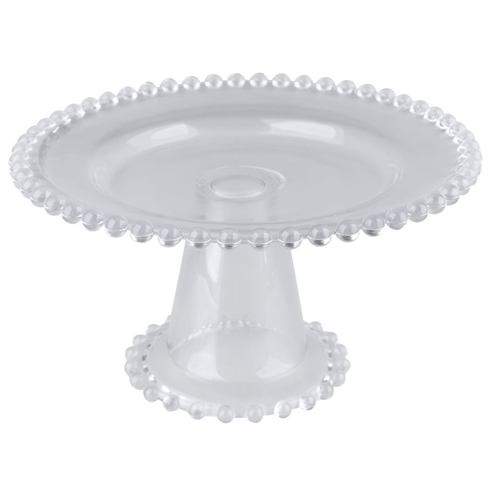 Detalhes do Prato para Bolo de Vidro 20cm Petit CV244731 Cazza