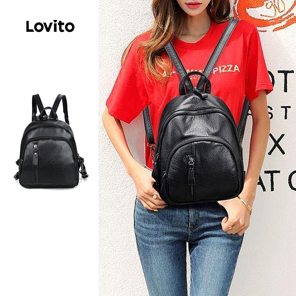 Lovito  Mochila Casual Simples para Mulheres LFA107060