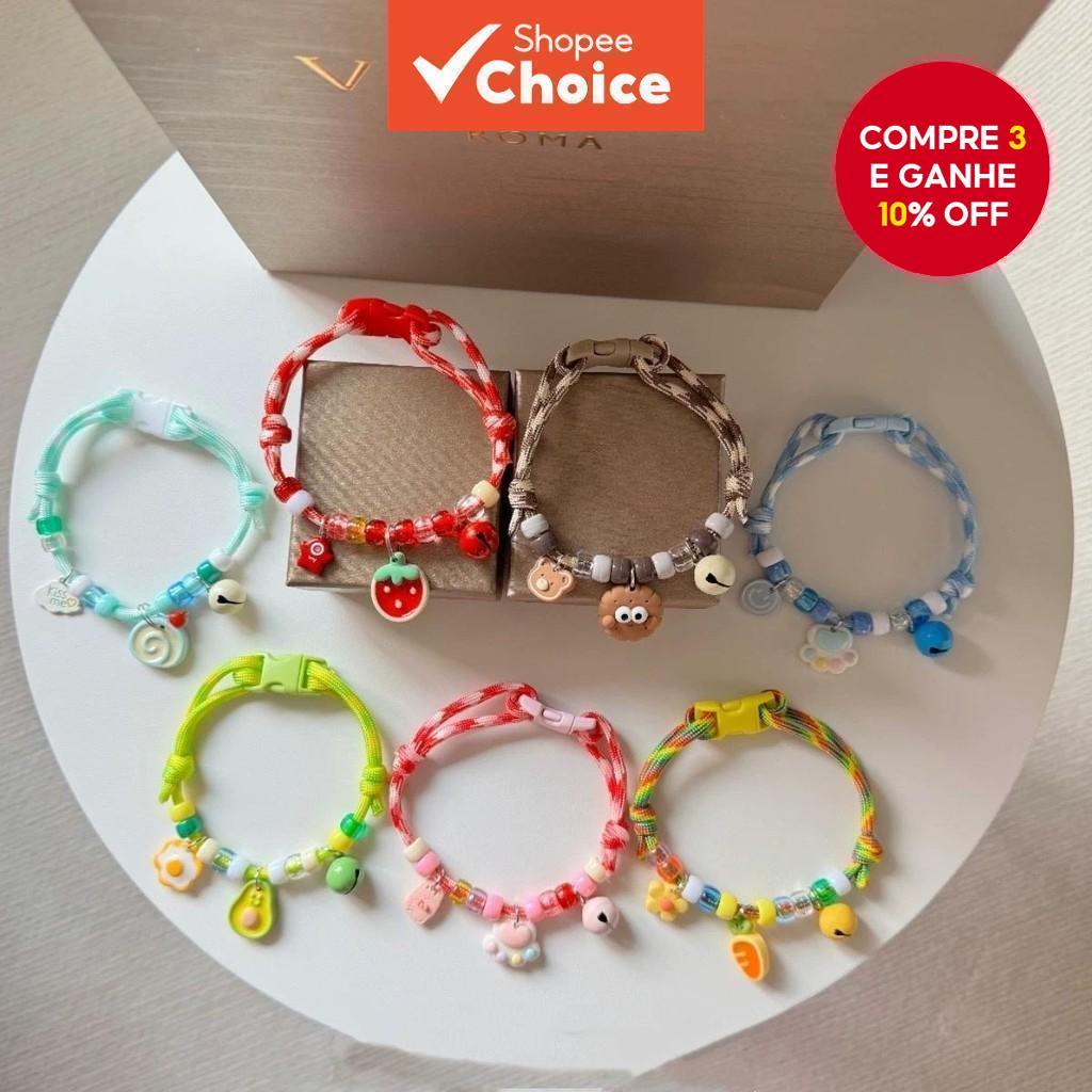 Coleira Ajustável Para Animais De Estimação Tecido Coração Smiley Colar Macio Filhote De Cachorro Gatinho Gato Acessório