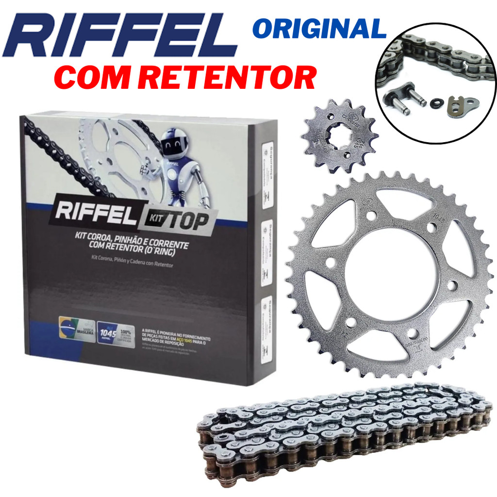 KIT RELAÇÃO RIFFEL ORIGINAL  Fazer 150 2014 Até 2020 COM RETENTOR em Oferta na Shopee