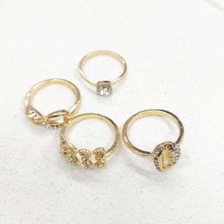 Kit 4  Anéis Menina Tamanho 17/18/19 em Oferta na Shopee