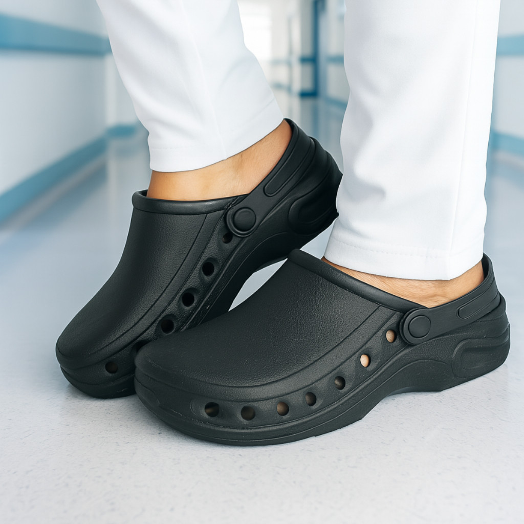 Sapato Babuche Fechado Profissional EPI Hospitalar Cozinheira ortopedico leve macio pronta entrega em Oferta na Shopee