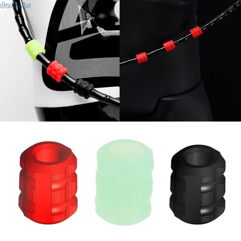 dusur9 10 Unidades Protetores Bicicletas Silicone Tubo Linha Fáceis Instalar