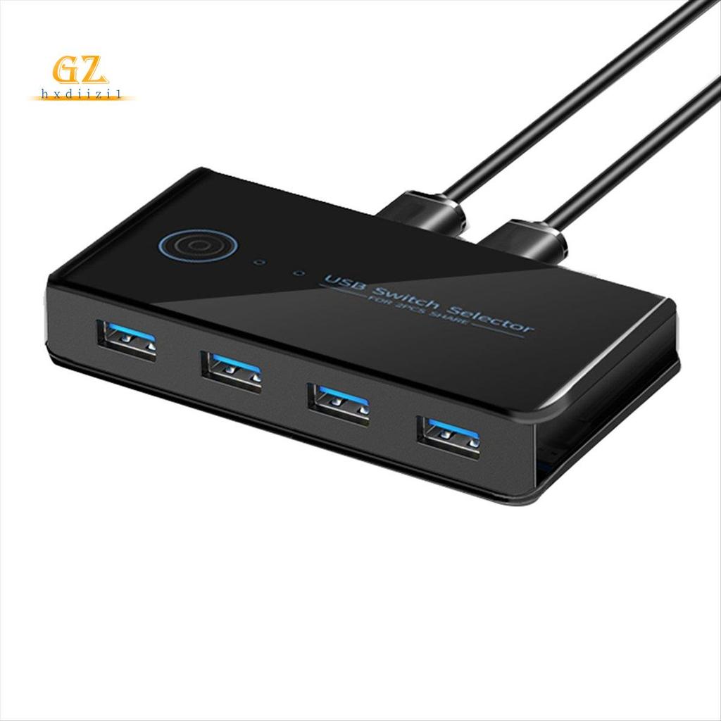 [gzhxdiizi1] USB KVM Switch Shared Switcher 2 Em 4 Saídas Para Laptop PC Teclado Mouse Impressora Adaptador De Hub De In