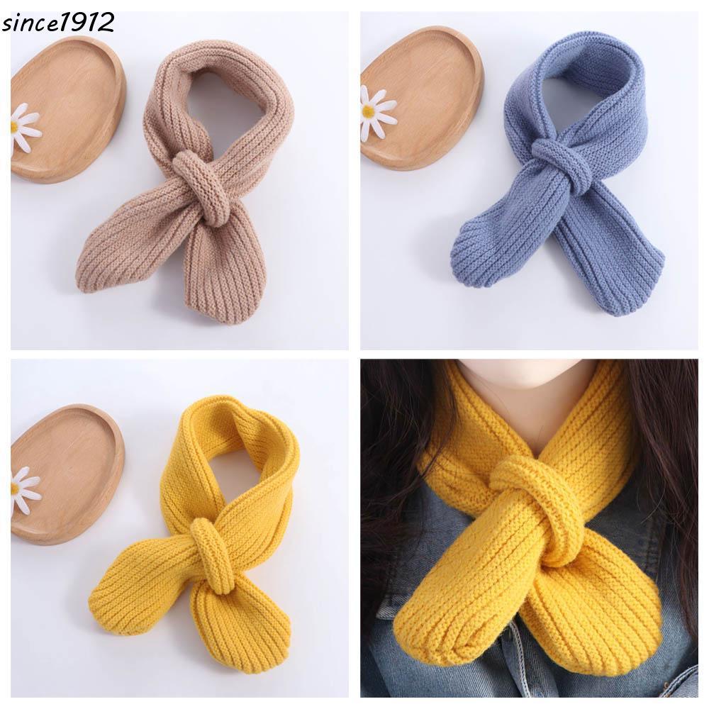 Desce Meninos Meninas Cachecol , Cor Sólida Casual Crianças De Malha , Quente À Prova De Vento Estilo Coreano Cachecóis 