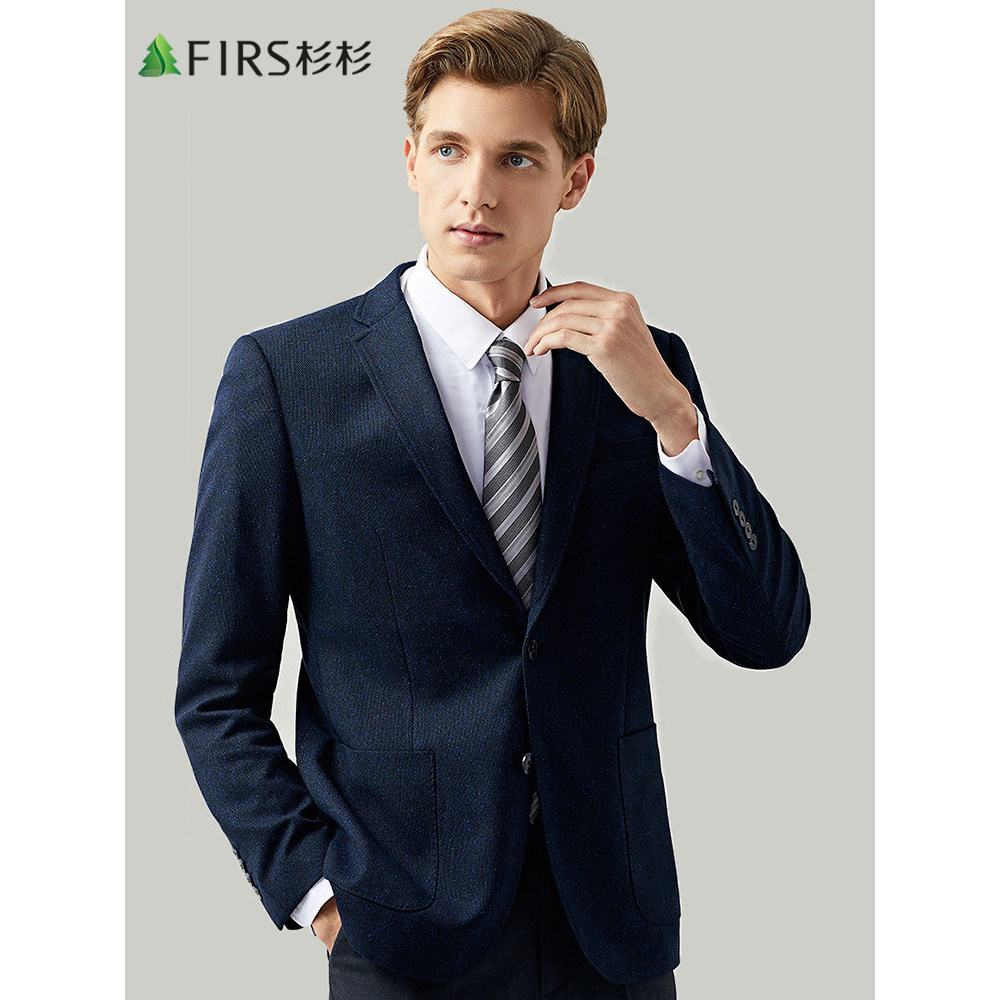 [Teagem colorida de fio] Sugisan terno masculino 2026 primavera novo estilo terno Formal de negócios cor sólida único oc
