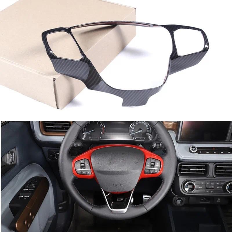 Botão Do Volante Carro Quadro Guarnição Capa Adesivo Para Ford Maverick 2022 ABS Acessórios Interiores Automóveis