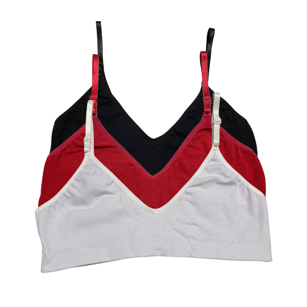Kit com 3 Top de Algodão Confortável - Sutiã Casual para o Dia a Dia
