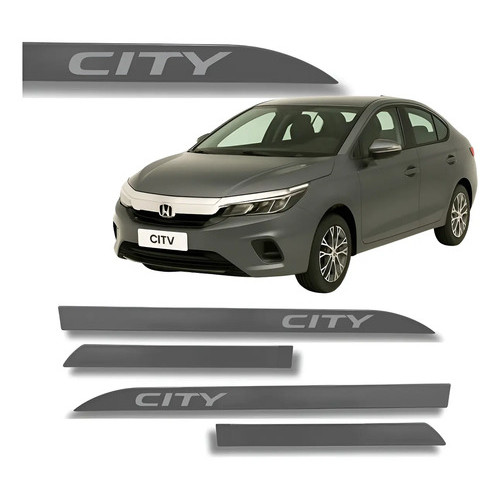 Friso Honda City Porta Original Cinza Iridium 2015 À 2023