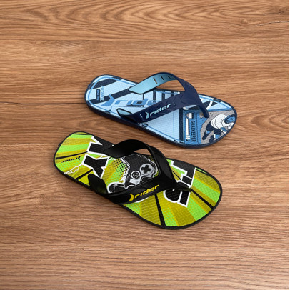 Chinelo Infantil Rider Street Joy Dedo Menino Confortável Leve Antiderrapante Casual BS080/BW417