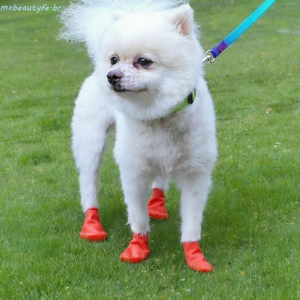 MXBEAUTYFE Sapatos De Chuva Para Balão Animais De Estimação , Capa Impermeável Pés De Cachorro Em Látex Elástico , Botas