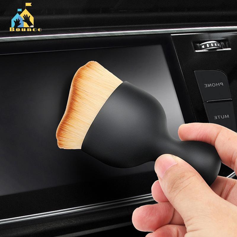 Bbounce Escova De Limpeza Interior Do Carro Design Curvo Ultra Macio Poeira Varrendo Macia Saída Ar Condicionado Ferrame
