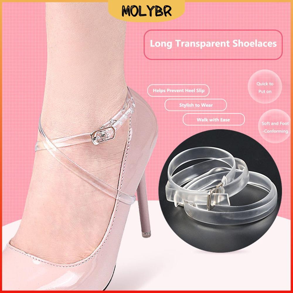 Cinto De Sapato Transparente MOLYBR , Tiras De Cadarço Invisíveis Para Salto Alto De 60 Cm , Evita Escorregar