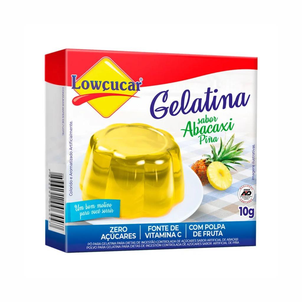 Gelatina Zero Açúcar Sabor Abacaxi 10g - Lowçucar