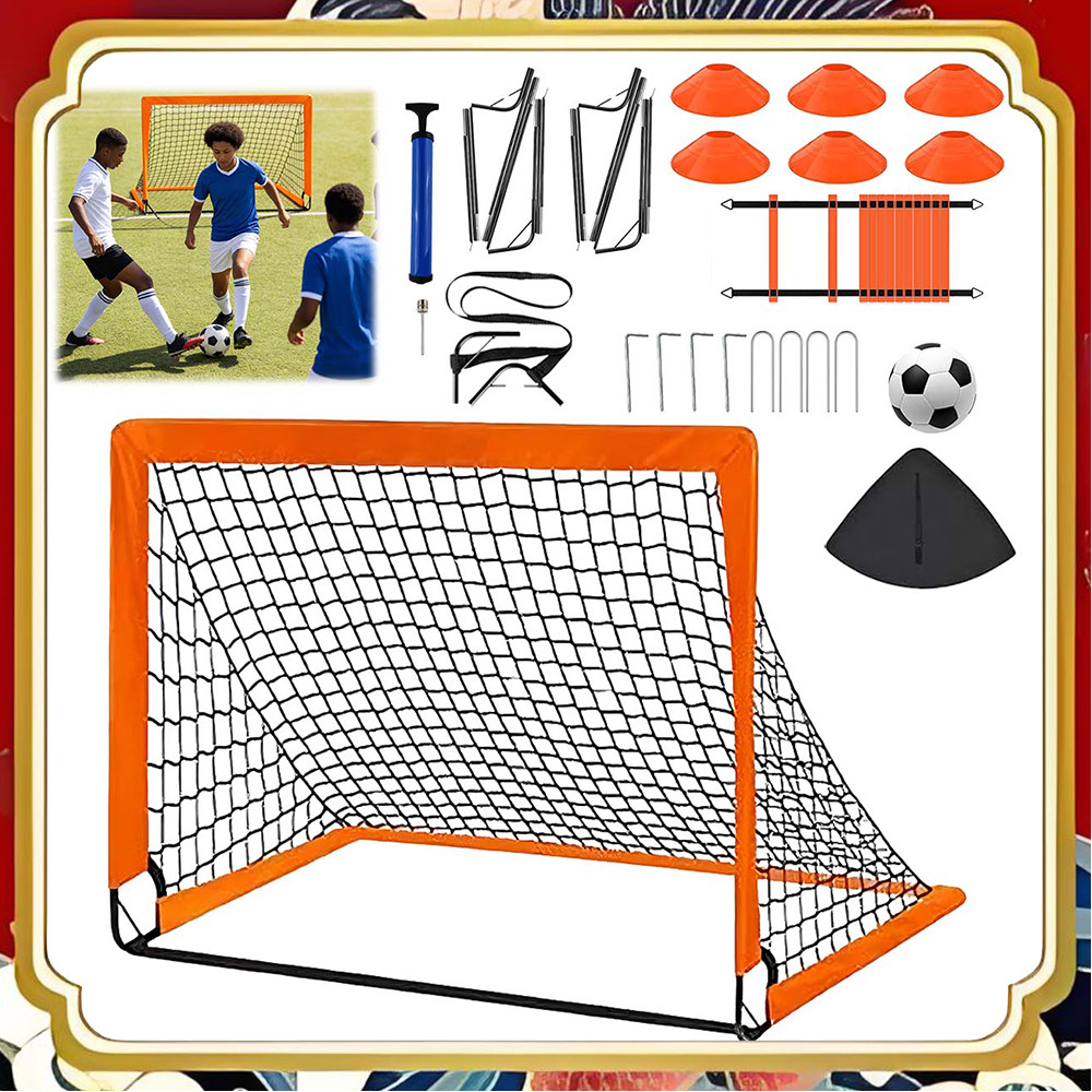 Equipamento de treinamento de futebol laranja conjunto de 19 peças objetivo + escada de agilidade + conjunto de combinaç
