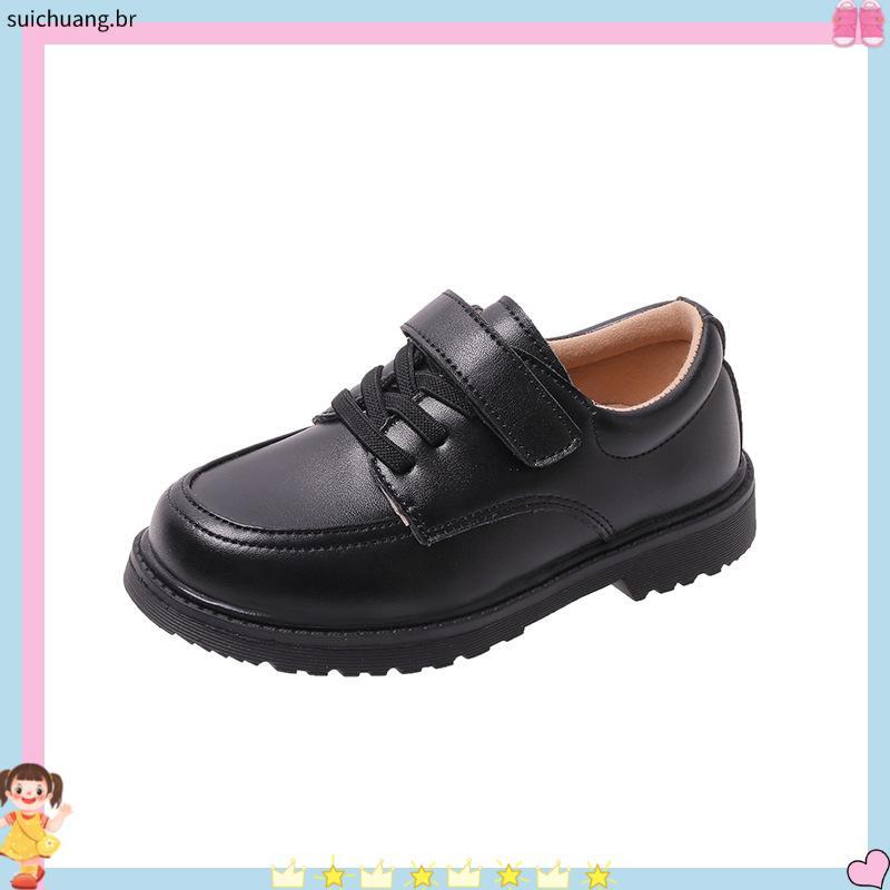 tênis infantil masculino kit tênis infantil masculino Meninos, sapatos de couro, solas macias, crianças, estilo britân