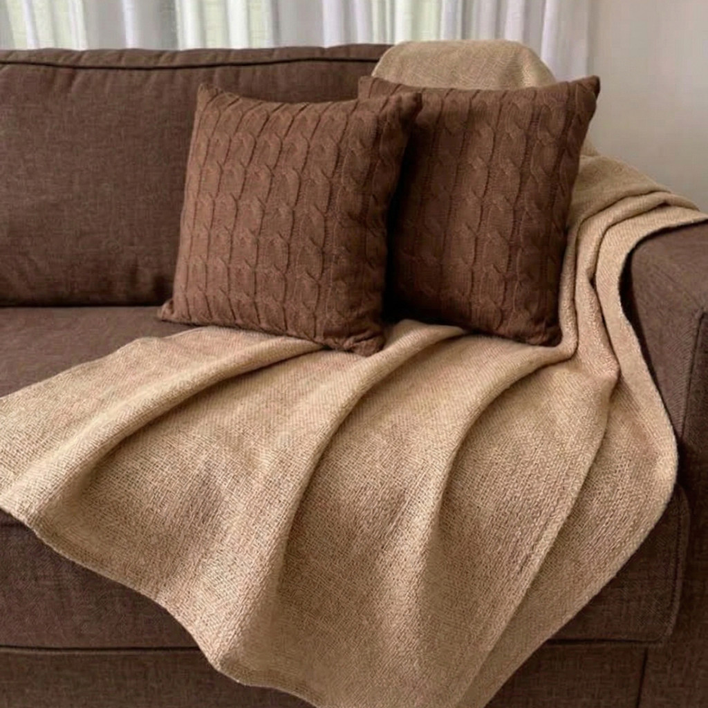 Manta Para Sofá Confortável e Higiênica Manta Popular Mini para Cama Poltrona Decorativa 210x120 cm