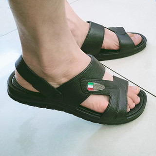 Sandálias de meia-idade masculinas 2019 sandálias de borracha de plástico sapatos de praia chinelos masculinos verão san