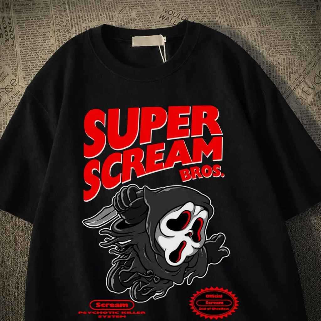 Camiseta Basica Em Algodão Com Estampa De Filme De Terror E Diversas Opções De Cores Das Camisetas