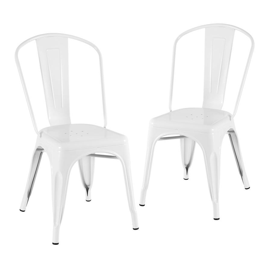 Kit 2 Cadeiras Laráz Iron Tolix industrial - Branco