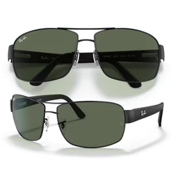 Óculos De Sol Ray Ban Preto Fosco RB3503L Tamanho 64