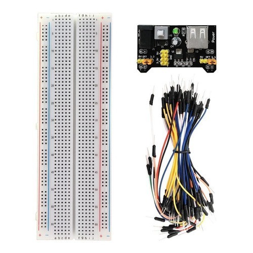 Kit Protoboard 830 +  40 Jumpers + Regulador Tensão