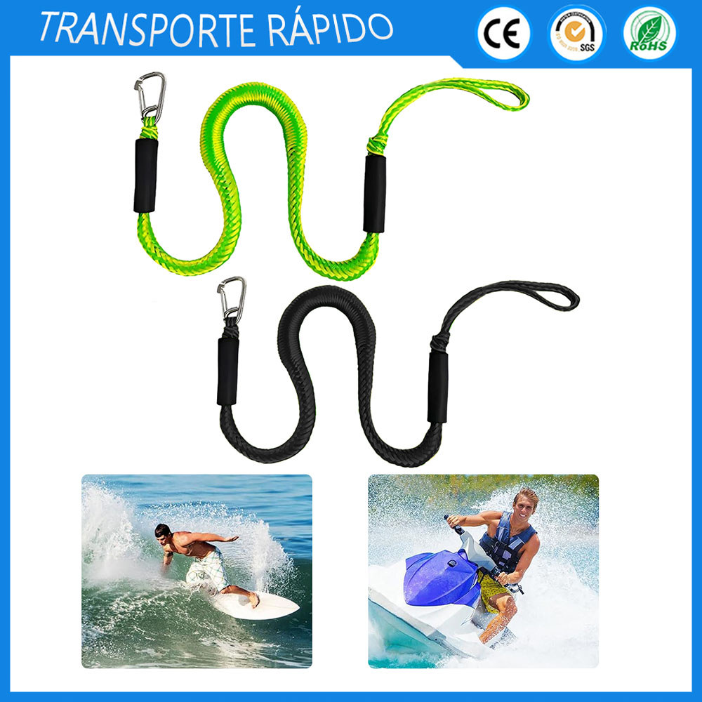 Corda elástica de amarração corda de amarração para jet ski com mosquetão corda de amarração com amortecimento
