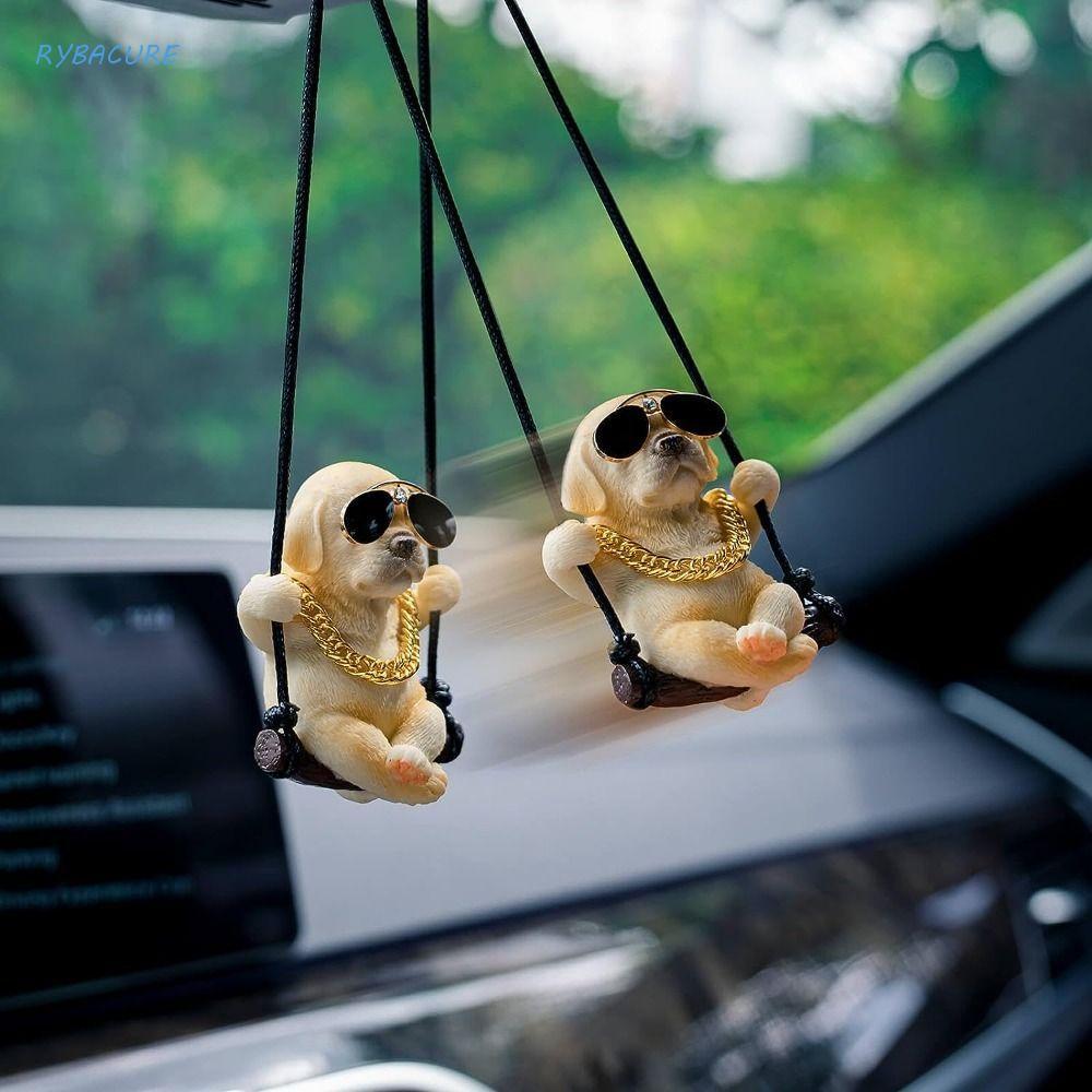 Acessórios Interiores Automotivos Raybre , Pingente De Carro Bulldog De Cachorro Balanço , Decoração Delicada De Resina 