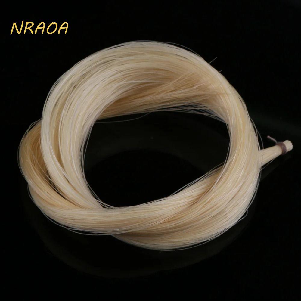 NRAOA Natura Viola Bow Cavalo Cabelo , Peças De Violino Não Branqueadas Universal Arco De , Crina