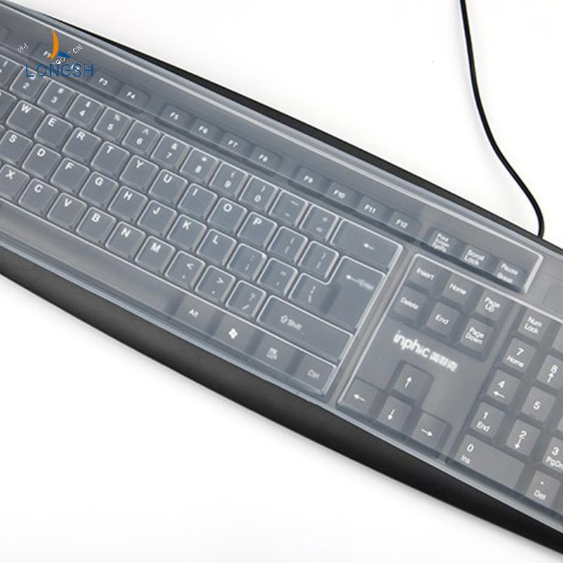 [LongSH] Capa Universal De Silicone À Prova De Poeira Para Teclado De Computador De Mesa , Película Protetora De Pele ,