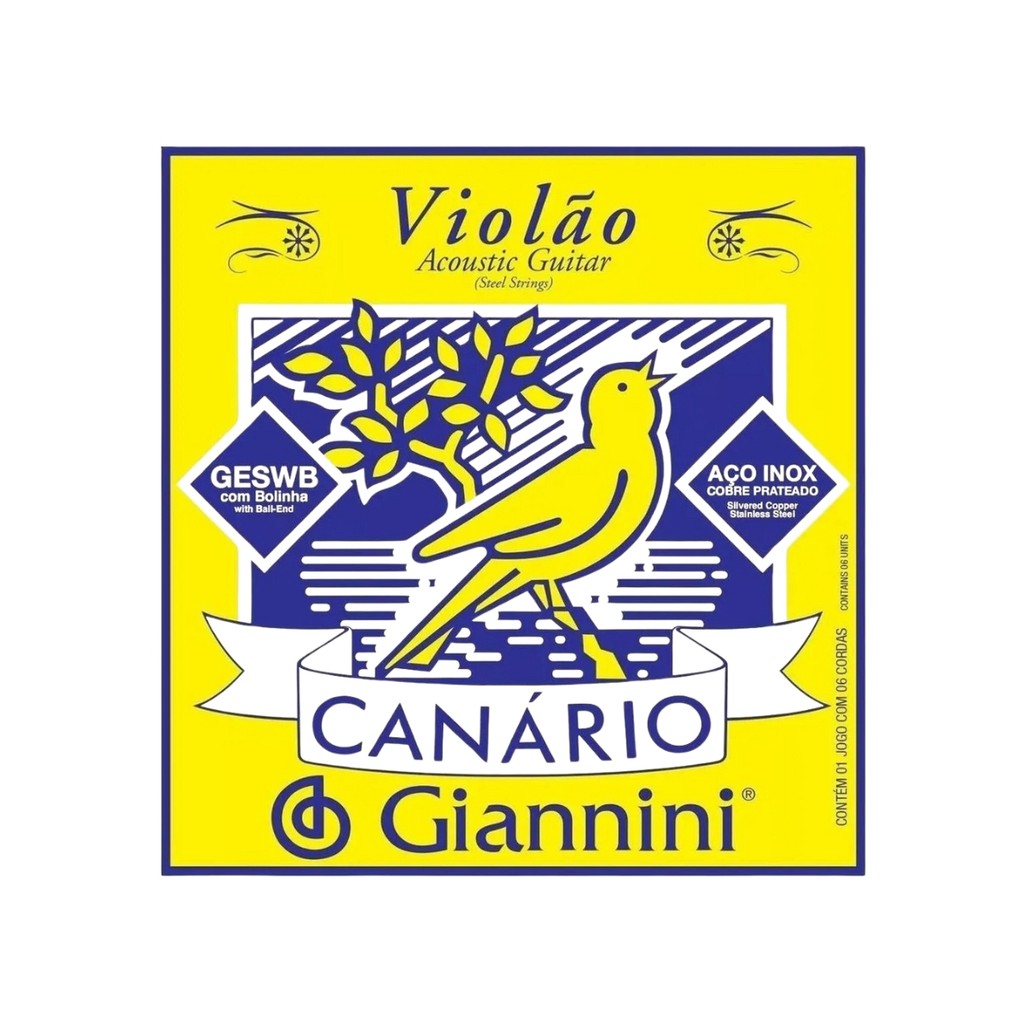 Encordoamento Giannini Canario Violão Aço C/ Bolinha em Oferta na Shopee